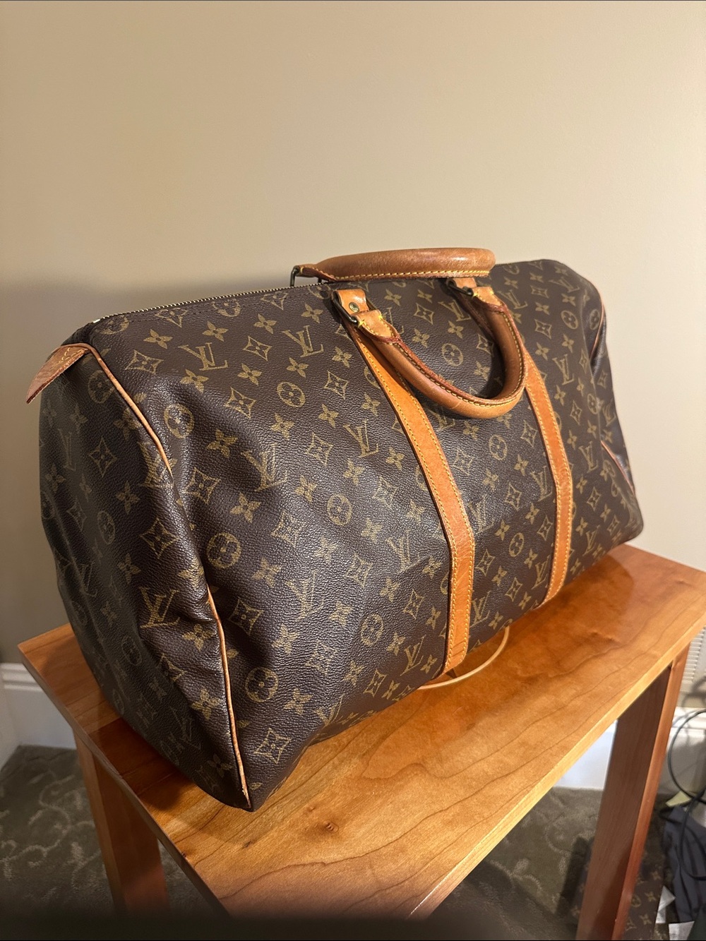 Authentic Louis Vuitton Monogram Keepall 50
